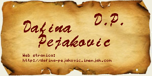 Dafina Pejaković vizit kartica